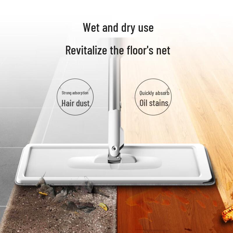 Hands-Free Flat Mop & Bucket Set for Wooden Floors