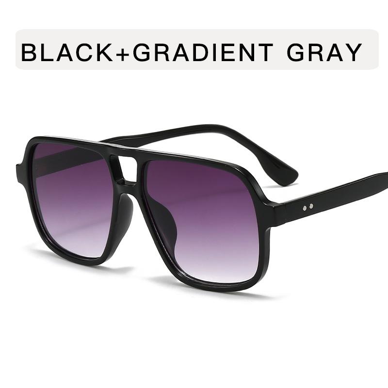 Fashion Women Double Beam Sunglasses Retro Pilot Sunscreen Sun Glasses Personalized Glasses Outdoor Anti Glare Eyewear