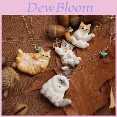 Animal Series Cat Pendant Necklace With Oil Drip Finish For Women Fashion Jewelry