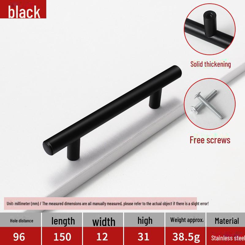 

Современная ручка для шкафа из нержавеющей стали черного и золотого цвета