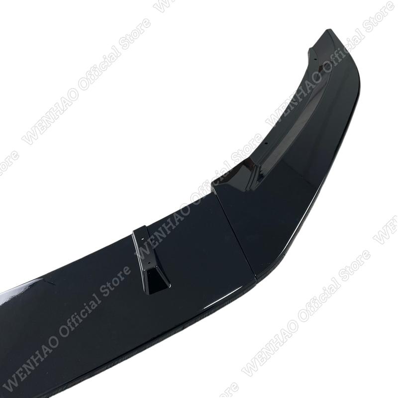 3Pcs ABS Gloss Black Car Front Bumper Lip Splitter For Volkswagen VW Passat GT B8 2018-2020 Accessories Tuning Body Kits