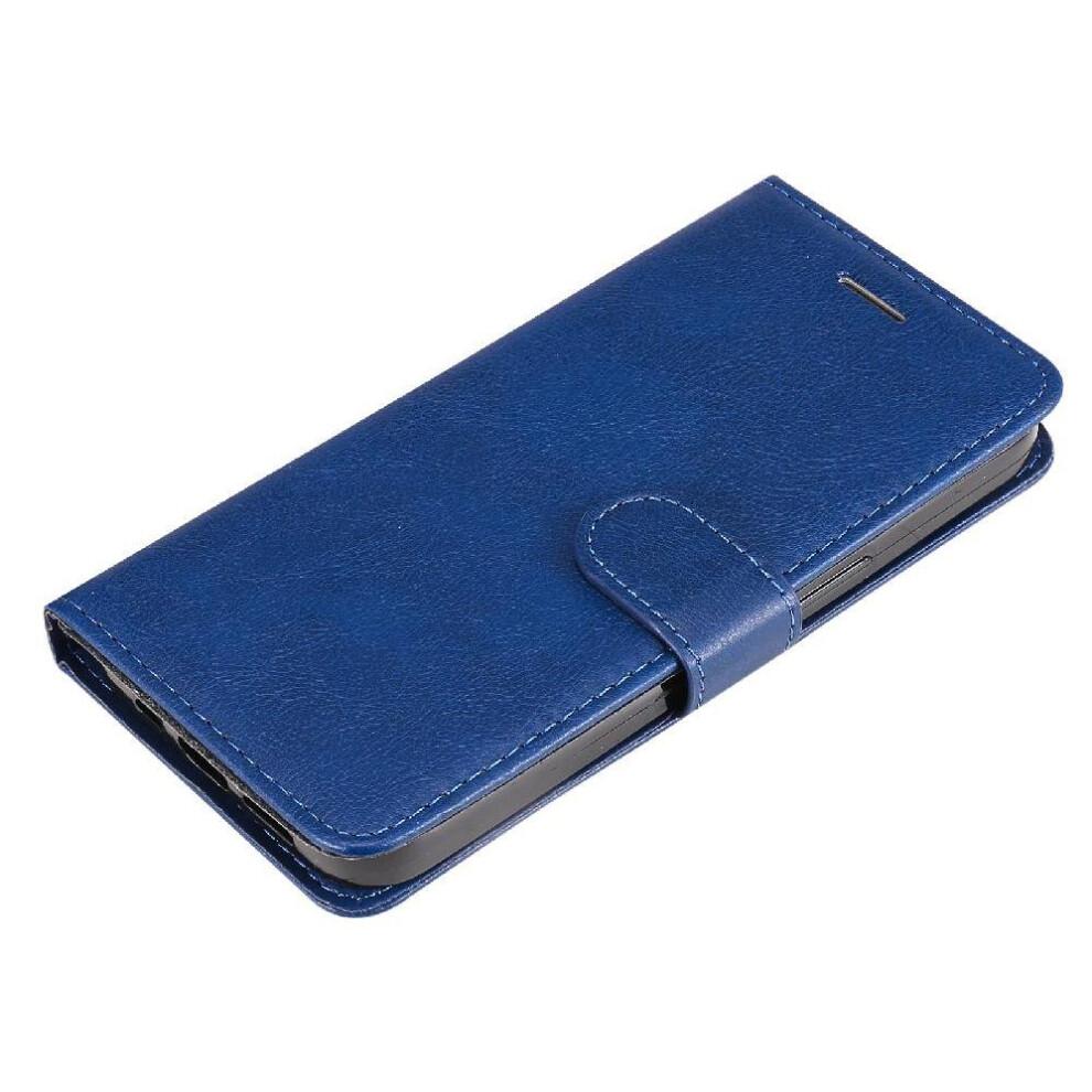 (Blue) Flip Case for Samsung Galaxy A26 5g High Quality Leather with Card Slot Business Wallet Phone Case Classic Solid Color
