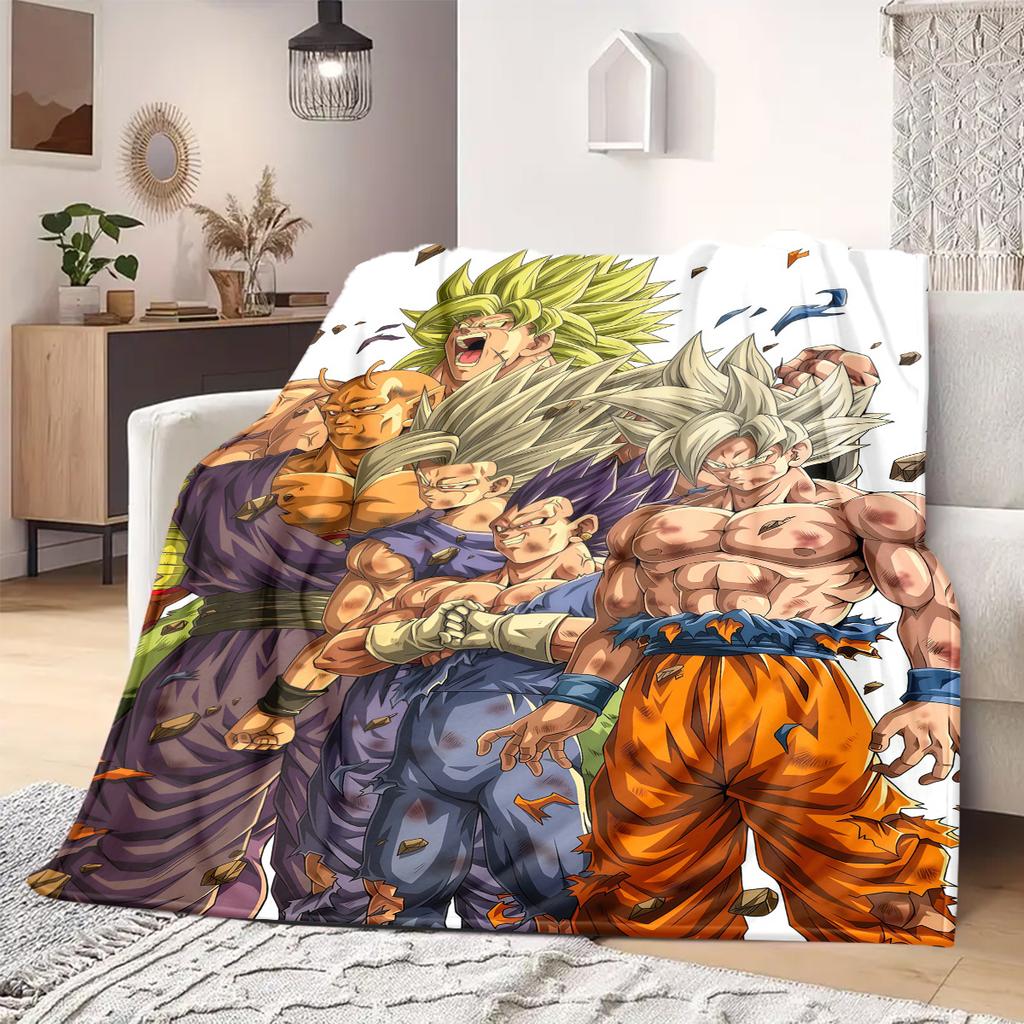 Dragon Ball Z Print Blanket Warm Comfortable Flannel Blanket Suitable for Bedrooms,Sofas, Beds,Chairs,Travel 30