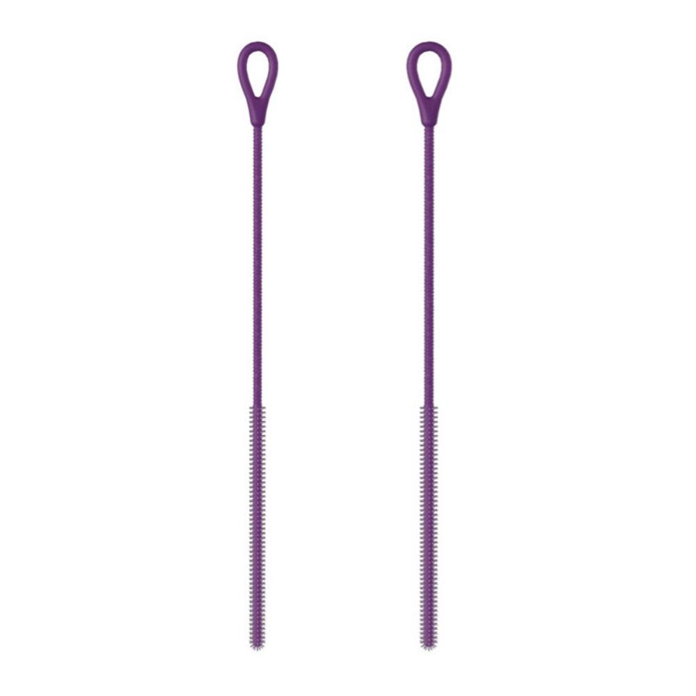 

2pcs 6/8mm Silicone Straw Brushes Soft Pacifier Brush Durable Pipe Tube Cleaning Brush Kitchen
