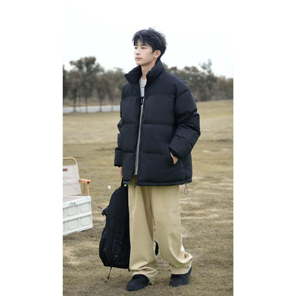 Fake two-piece coat padded coat for men in autumn and winter, new loose warm down padded coat thickened padded jacket
