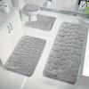 1-4 PCS Memory Foam Bathroom Mat Set - Ultra Absorbent, Non-Slip, Soft & Comfortable for Shower and Laundry Room Perfect for Home Decor