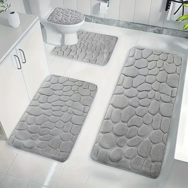 1-4 PCS Memory Foam Bathroom Mat Set - Ultra Absorbent, Non-Slip, Soft & Comfortable for Shower and Laundry Room Perfect for Home Decor