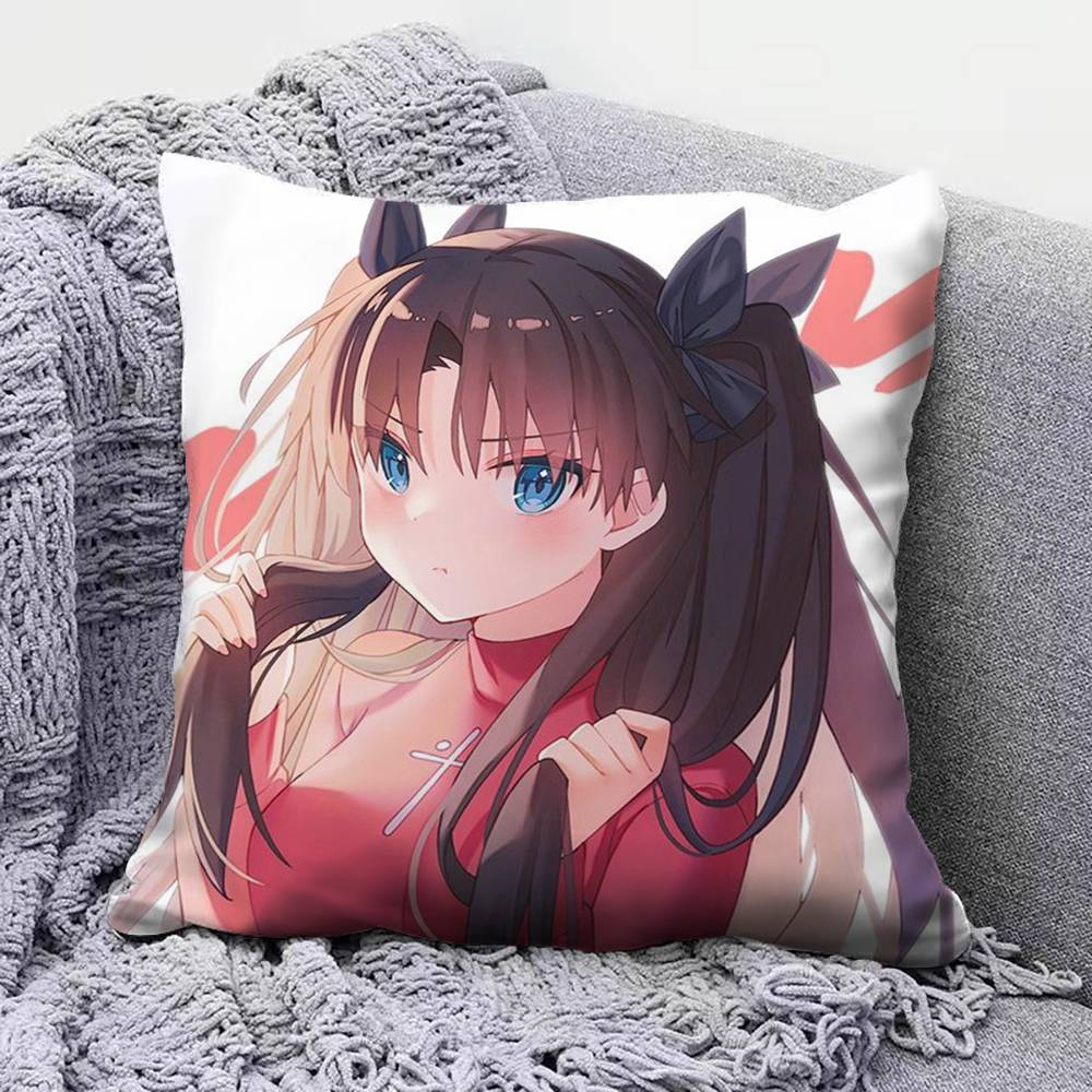 Tohsaka Rin Anime Girl Fate Stay Night Home Sofa Cushion Covers and Aecorative Custom Pillow Covers