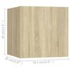 5 Piece TV Cabinet Set In Sonoma Oak Effect Engineered Wood