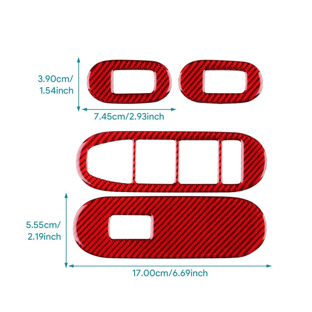 AIRSPEED Carbon Fiber Interior Door Window Lift Decorative Frame Garnish for the MINI Aceman A stylish addition to your Includes tape for easy