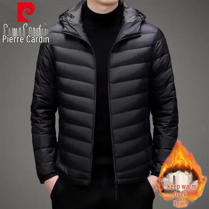 Pierre Cardin Men s Lightweight Hooded Down Jacket XL