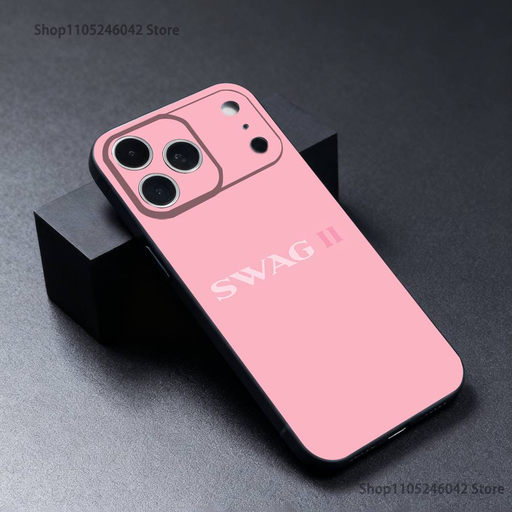 J-Justin B-Bieber Swag II Для iPhone 17,16,15,14,13,12,11,Pro,XS,Max,XR,Plus,E,SE4,Mini Черный Мягкий Чехол для Телефона iPhone12mini