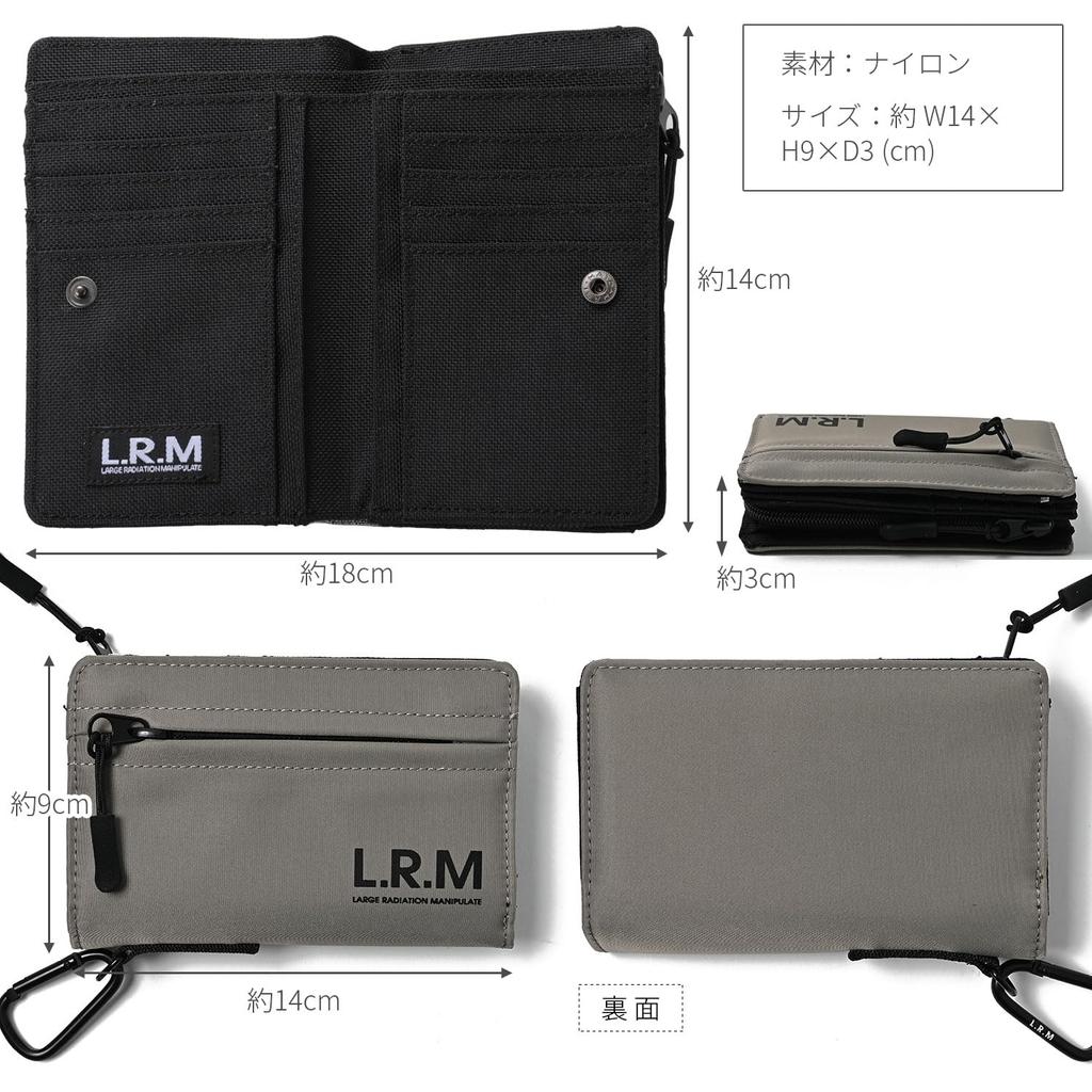 NARU Bifold Large Coin Card Mini Wallet for and and Cool Men's Wallet, Compact, Water-Repellent, Nylon, L-Shaped Zipper, Carabiner, Capacity, Thin,