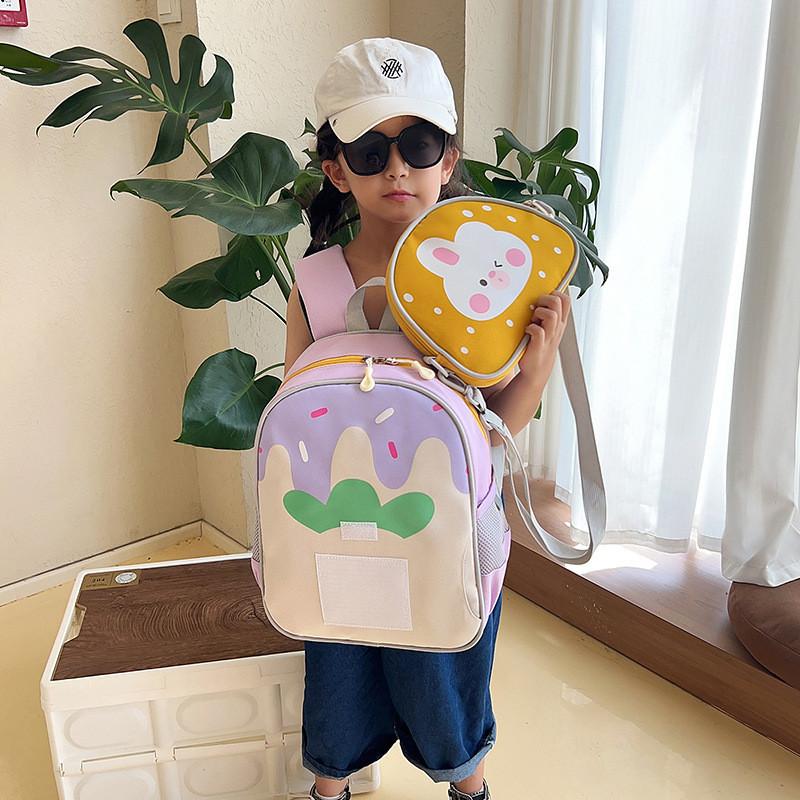 Large Capacity Lightweight Nylon Kindergarten Backpack For Kids With Breathable Design