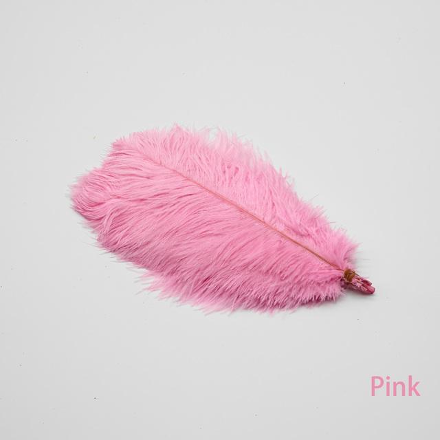 60Pcs/Lot Natural White Ostrich Feathers Handmade Craft Accessories Wedding Home Decorations