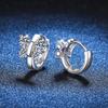 925 Silver Butterfly Stud Earrings for Women Wedding Engagement Luxury Zircon Jewelry Gift
