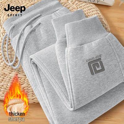 JEEP SPIRIT Men's Loose Fit Fleece Lined Jogger Pants