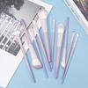 Set Pennelli Make-up Viola Stellato – 10 Pezzi, Include Pennelli per Cipria e Ombretti, Portatile, Disponibile