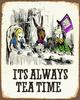 METAL VINTAGE SHABBYCHIC TIN SIGN PLAQUE Tea Time a5Aluminum