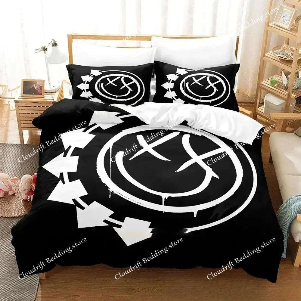 3D Tištěná Hudební Skupina B-Blink-182 Ložní Souprava Chlapci Dívky Twin Queen King Size Povlak na Peřinu Povlak na Polštář Postel chlapci Dospělí Domácí Textil