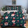 Christmas Print Bedding Set Duvet Cover 1 Duvet Cover 1/2 Pillowcases Adult and Kids Bedding Set Luxury Holiday Christmas Gifts