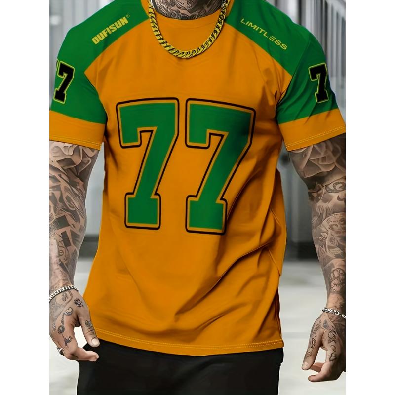 Men'S Summer Creative Fashion 3D Digital Print T-Shirt | Regular Fit, Crew Neck, Slight Stretch Fabric, Street Style
