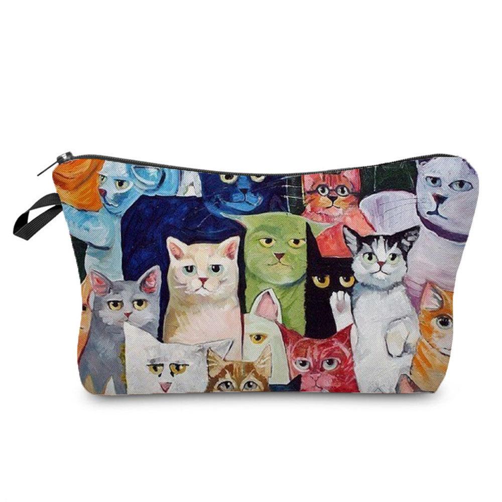 

Жіноча косметичка з принтом котів Органайзер для туалетних приналежностей Дорожня сумка для зберігання 6433