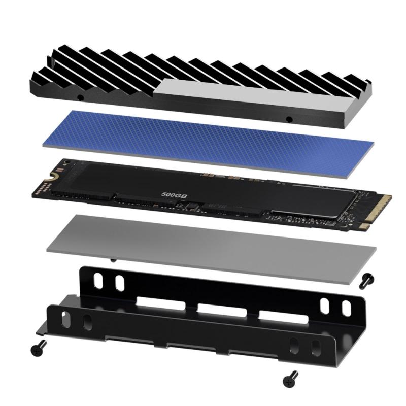 Aluminum Cooling Heatsink Plate For M.2 NVMe SSDs 2280 Optimized Heat Transfer And Easy Installation