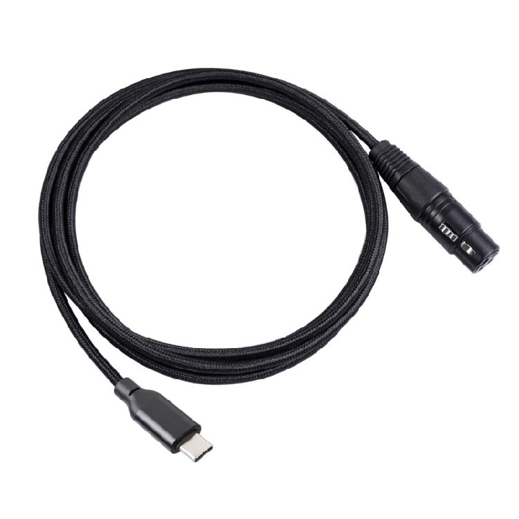 Type C Cable Noise Reductions USB C To XLRFemale Cable Wide Compatibility