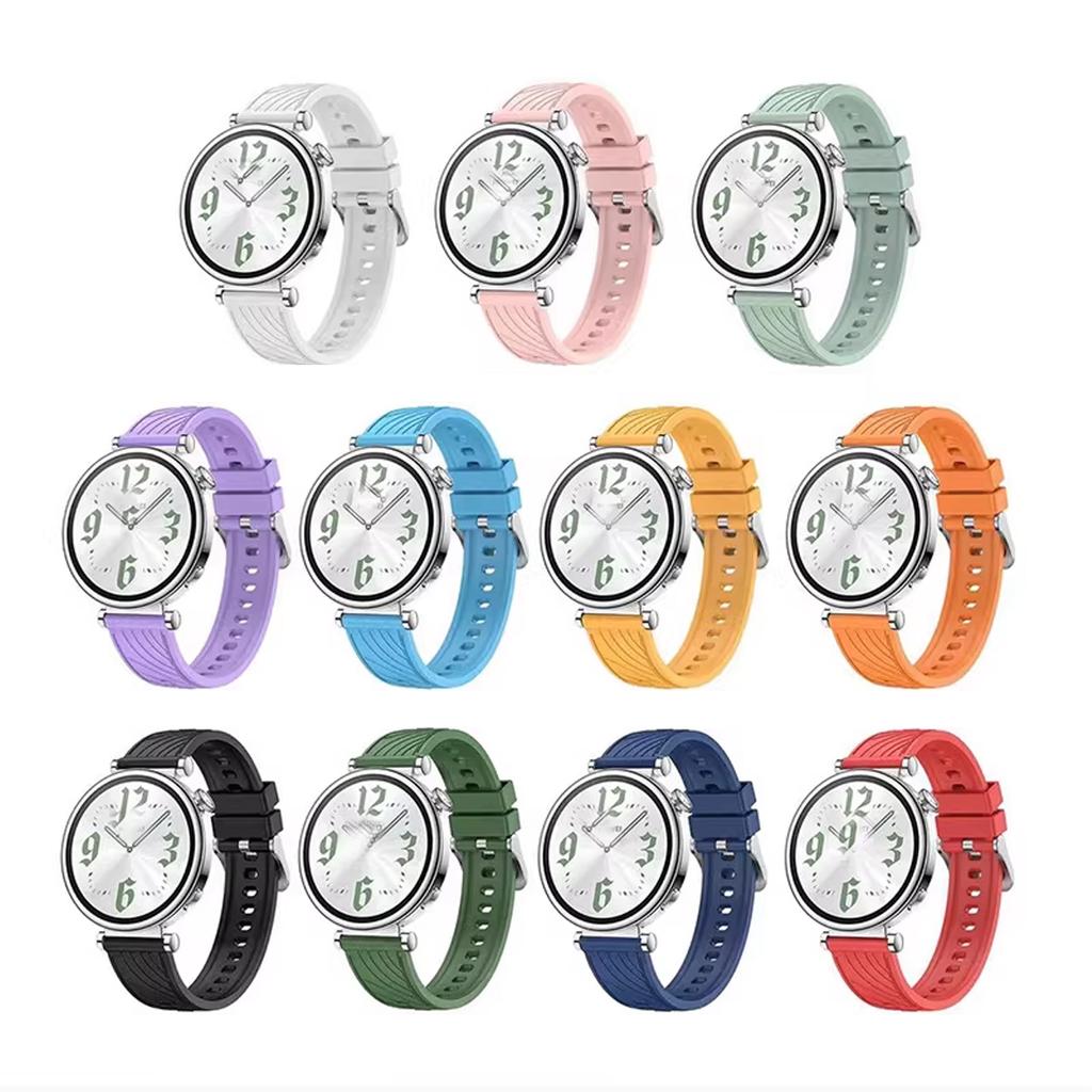 1Pc 18mm Silicone Watch Band Compatible with Garmin Vivoactive 4S/Vivomove 3S/Venu 3S 41mm/Venu 4 41mm/Venu 2S/Forerunner 255S/265S, Soft Sport Strap