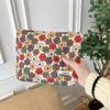 Flower Retro Velvet Makeup Bag Casual Storage Pouch Portable Travel Toiletry Bag