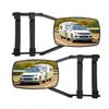 2PCS Clip-On Towing Mirror Adjustable Strap Mount Side Mirrors With Shatterproof Glass For Driving Safety