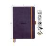 Rhodia Rhodiarama Goalbook A5 Notebook, Dot Grid, 240 Pages, with Pen Holder, Italian Faux Leather
