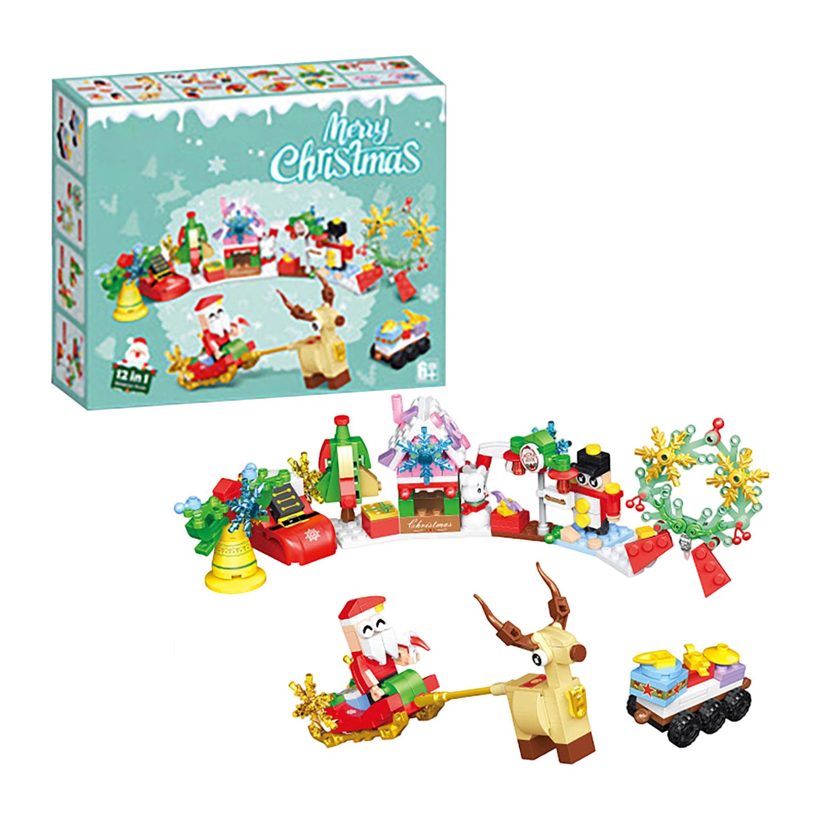 

Рождественские игрушки-конструкторы, игрушки для украшения дома, рождественские подарки, рождественские сюрпризы для детей и друзей One Size