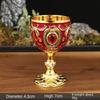 Embossed Cup Authentic Medieval Style Jewelry Inlaid Small Goblet Household Drinking Vessel Classic Russian Wine Glass Craft