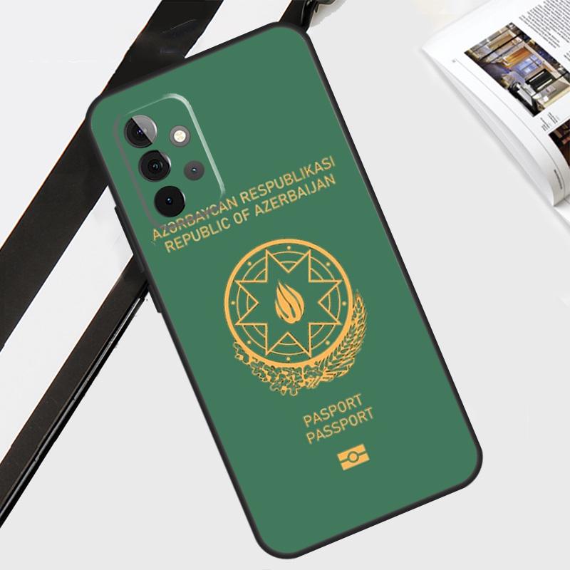 Azerbaijan Flag Coat of Arms Case For Samsung Galaxy A55 A35 A15 A56 A36 A26 A16 A06 A54 A34 A14 A12 A22 A32 A52 A13 A53