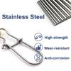 25PCS Stainless Steel Fishing Line Sinkers Lock Snaps Universals Fishing Float Connectors Fishing Clip Hanging Baits Pin