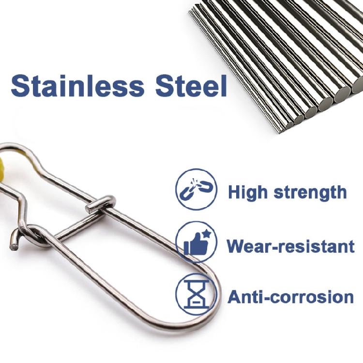 25PCS Stainless Steel Fishing Line Sinkers Lock Snaps Universals Fishing Float Connectors Fishing Clip Hanging Baits Pin