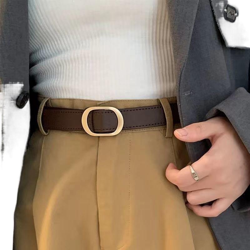 Minimalist Vintage Korean Metal Belt For Jeans No Hole Design Stylish And Trendy Students For