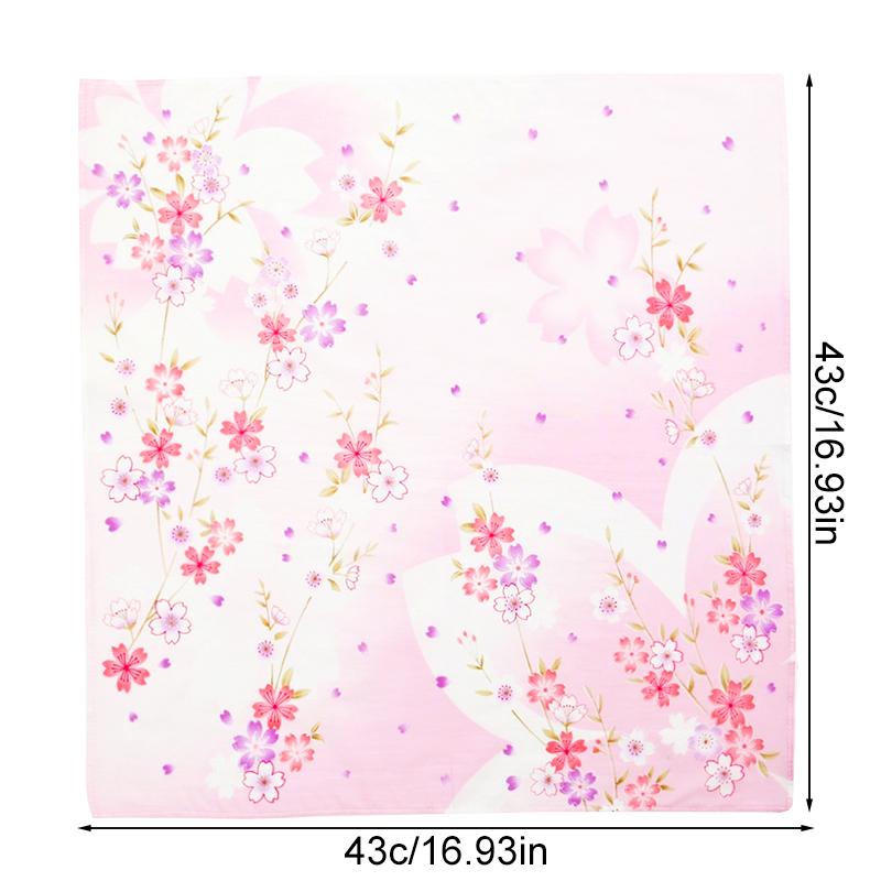 3Pcs/Pack Hand Towel Bandannas 43x43CM Japanese Style Cotton Women Wedding Party Ladies' Cherry Blossom Handkerchiefs