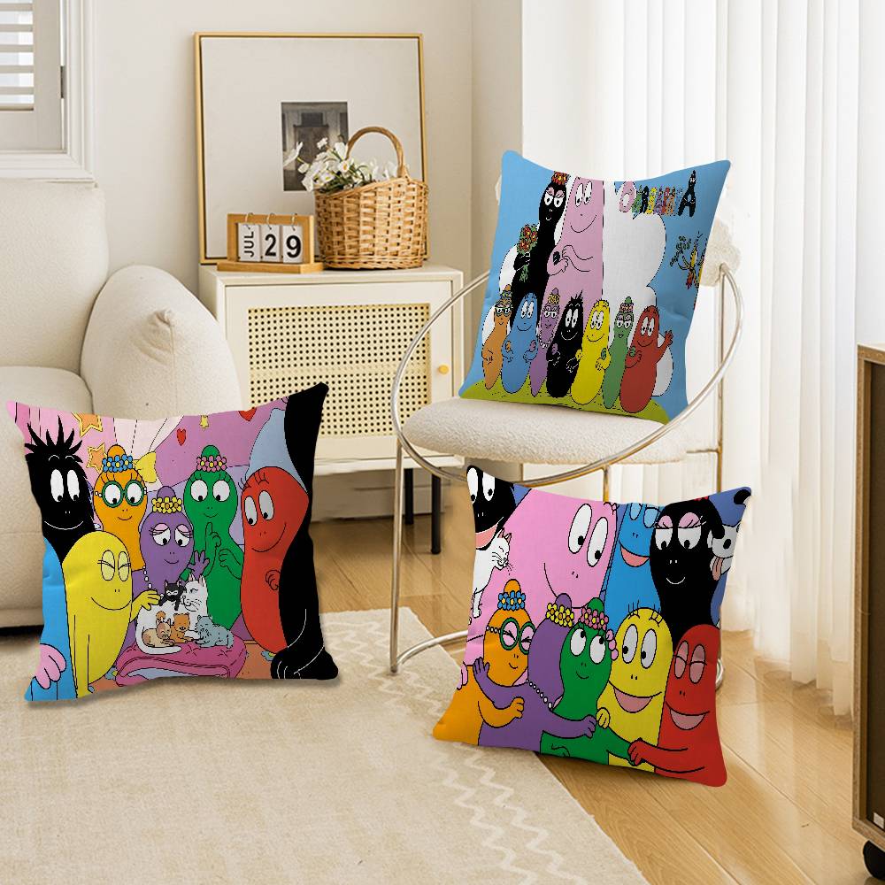Barbapapa Cartoon Kissen Geschenke Heim Büro Einrichtung Schlafzimmer Sofa Auto Kissenbezug Hülle 45x45cm