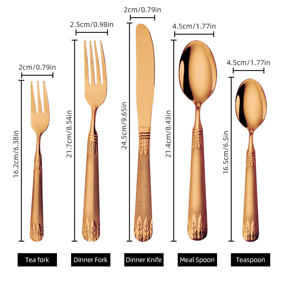 40 Pieces Silverware Set Premium Stainless Steel Flatware Set Service for 5 Include Fork Knife