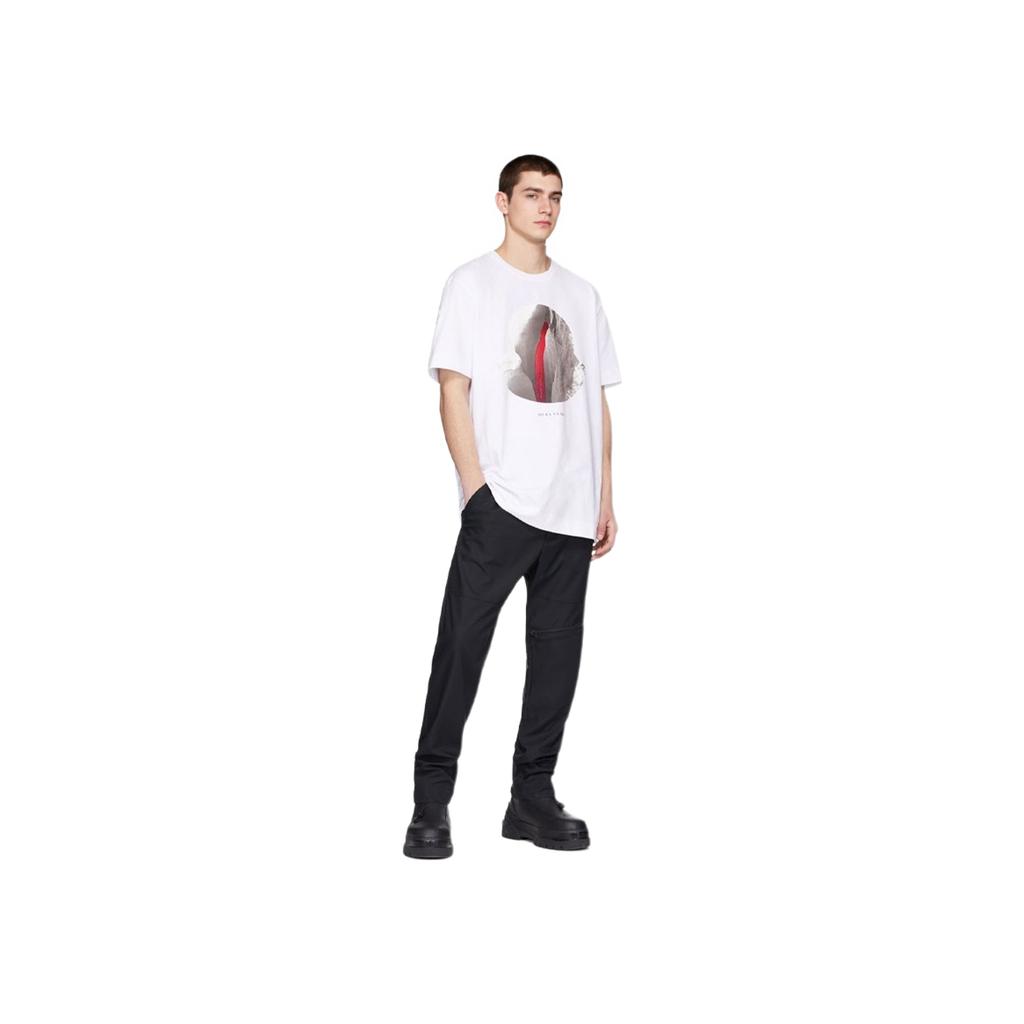 Moncler X 1017 Alyx 9Sm Collaboration Printed Short Sleeve T-Shirt Men Tops White E209Y8000650829FU001