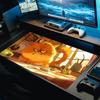 Angry Orange Cat Mouse Pad Large Gaming Accessory XXL Game Rubber Deskmat HD Non-Slip Computer Keyboard Mat Laptop Long Mousepad