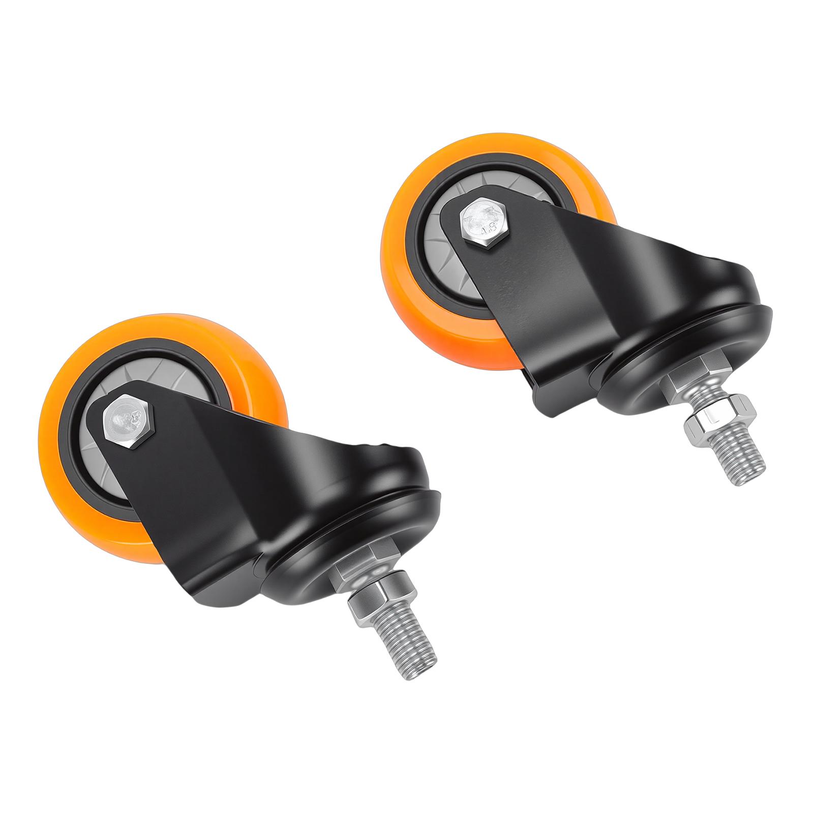 

2 Pcs 3 Inch Caster Wheels Heavy Duty Locking Industrial Casters with Brake 75mm M12x30mm for Utility Cart