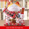 Ceramic Waving Fortune Cat Figurine for Home or Shop Decor