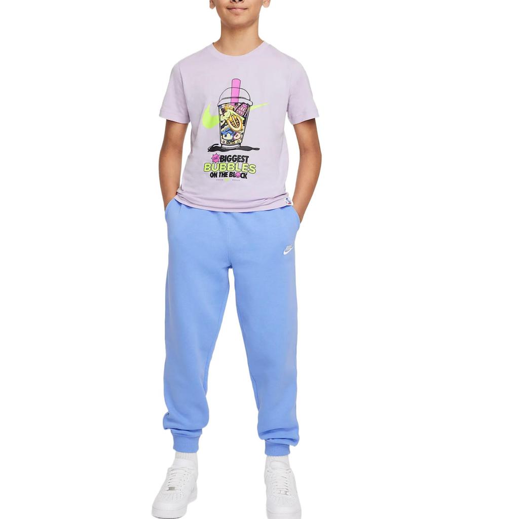 Nike Fashion Comfortable Trendy Simple Short Sleeve T-Shirt Kids Tops Light-Purple HQ3227-537