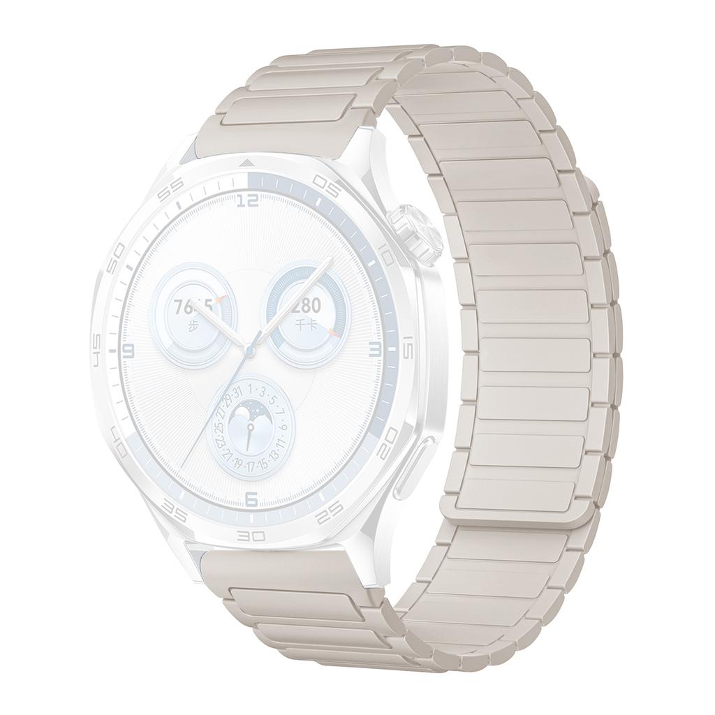 22mm Uhrenarmband für Huawei Watch GT 5 Pro/GT 5/GT 4/GT 3/GT 2 46mm 3-reihiges magnetisches Silikonarmband