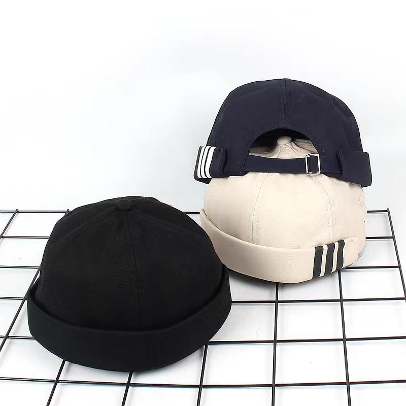 Unisex Gestreifte Melonenmütze: Bequeme, Winddichte, Atmungsaktive, Stilvolle Mütze mit Drei Seitenstreifen.