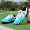 35-47 Men's High-top Football Boots Large Size Long Nails Leather Boys Soccer Shoes Nailing Anti -slip Football Boots